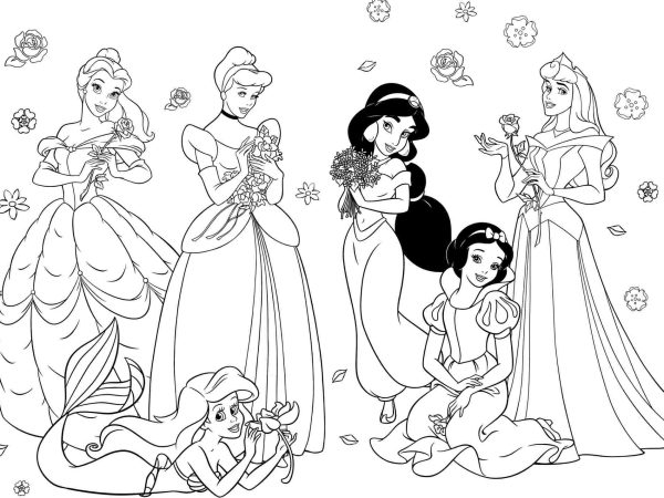 princesas colorir 4