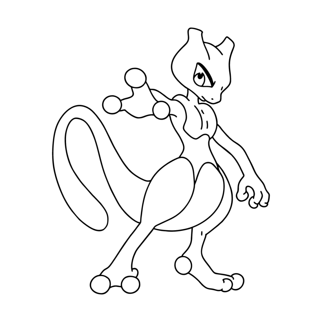 Desenho para colorir pokemon mewtwo - Desenho Colorir